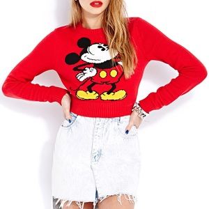 Mickey Mouse cropped sweater